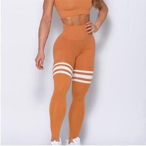 Bombshell Sportswear Orange Thigh High Leggings XS